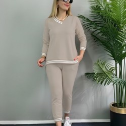Kadın Uzun Kollu Ribana Detay Viskon Iki Iplik Ikili Takım, 28586 Kadın Uzun Kollu Ribana Detay Viskon Iki Iplik Ikili Takım, 28586