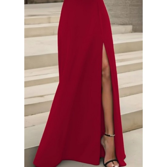 Kadın Uzun Kollu Madonna Yakalı Yırtmaç Detaylı Uzun Ithal Krep Elbise, 28650 Kadın Uzun Kollu Madonna Yakalı Yırtmaç Detaylı Uzun Ithal Krep Elbise, 28650