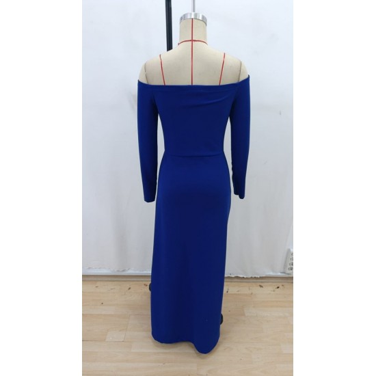 Kadın Uzun Kollu Madonna Yakalı Yırtmaç Detaylı Uzun Ithal Krep Elbise, 28649 Kadın Uzun Kollu Madonna Yakalı Yırtmaç Detaylı Uzun Ithal Krep Elbise, 28649