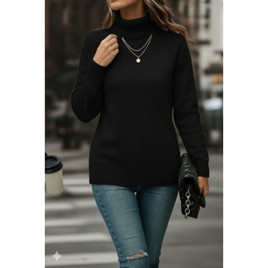 Kadın Uzun Kollu Balıkçı Yaka Triko Bluz , 28637 Kadın Uzun Kollu Balıkçı Yaka Triko Bluz , 28637