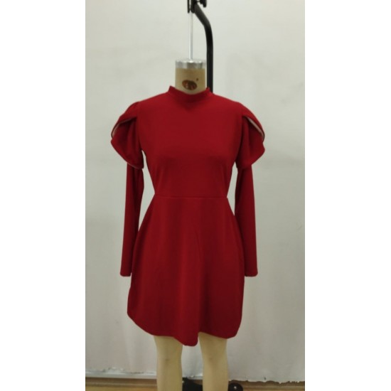 Kadın Uzun Kollu Yarı Balıkçı Yaka Arkadan Kurdela Detaylı Mini Atlas Elbise, 28630 Kadın Uzun Kollu Yarı Balıkçı Yaka Arkadan Kurdela Detaylı Mini Atlas Elbise, 28630