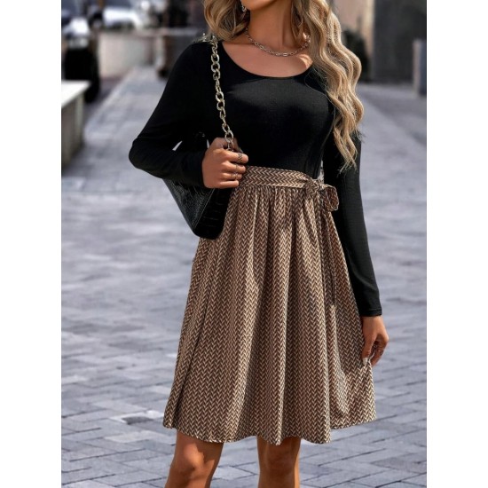 Kadın Uzun Kollu Yuvarlak Yaka üst Viskon Alt Süprem Midi Elbise , 28606 Kadın Uzun Kollu Yuvarlak Yaka üst Viskon Alt Süprem Midi Elbise , 28606