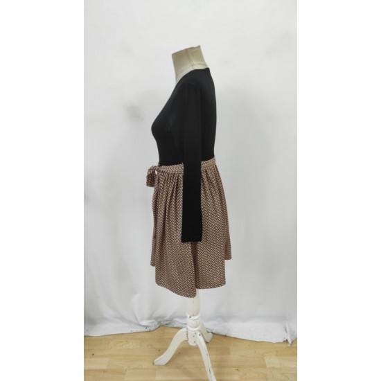 Kadın Uzun Kollu Yuvarlak Yaka üst Viskon Alt Süprem Midi Elbise , 28606 Kadın Uzun Kollu Yuvarlak Yaka üst Viskon Alt Süprem Midi Elbise , 28606