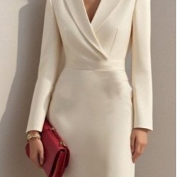 Kadın Uzun Kollu Yakalı Belden Oturtmalı Midi Ithal Krep Elbise, 28659 Kadın Uzun Kollu Yakalı Belden Oturtmalı Midi Ithal Krep Elbise, 28659