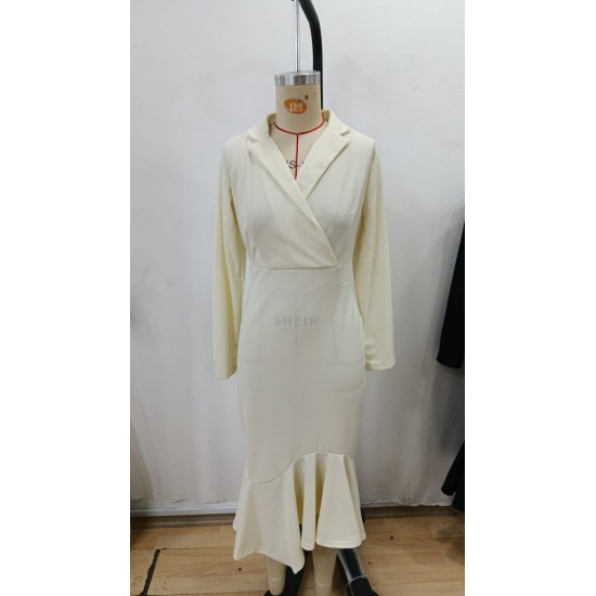 Kadın Uzun Kollu Yakalı Belden Oturtmalı Midi Ithal Krep Elbise, 28659 Kadın Uzun Kollu Yakalı Belden Oturtmalı Midi Ithal Krep Elbise, 28659