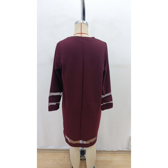 Kadın Uzun Kollu V Yakalı Tül şerit Detaylı Mini Krep Elbise, 28655 Kadın Uzun Kollu V Yakalı Tül şerit Detaylı Mini Krep Elbise, 28655