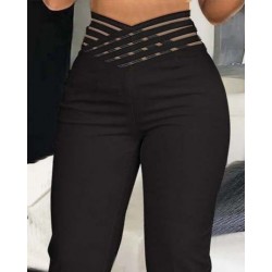 Kadın Yüksek Bel çapraz şerit Detaylı Ithal Krep Pantolon , 28652 Kadın Yüksek Bel çapraz şerit Detaylı Ithal Krep Pantolon , 28652