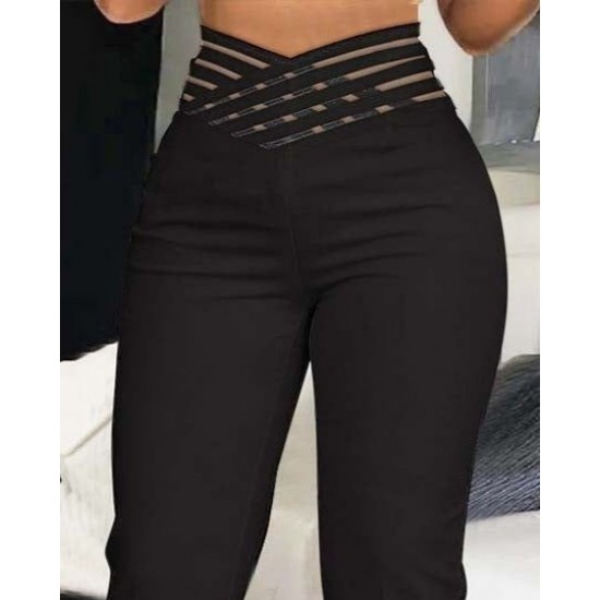 Kadın Yüksek Bel çapraz şerit Detaylı Ithal Krep Pantolon , 28652 Kadın Yüksek Bel çapraz şerit Detaylı Ithal Krep Pantolon , 28652