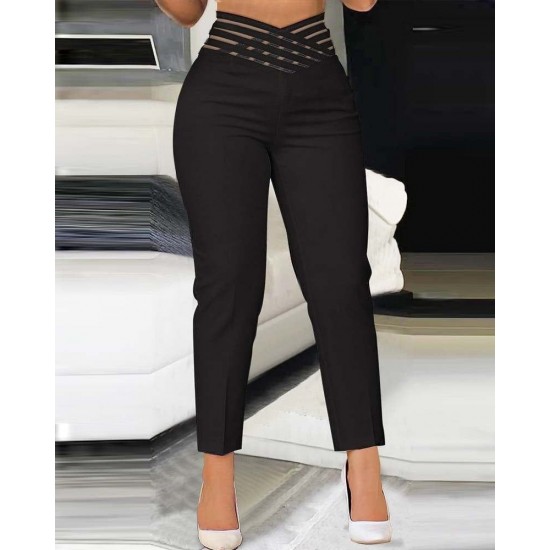 Kadın Yüksek Bel çapraz şerit Detaylı Ithal Krep Pantolon , 28652 Kadın Yüksek Bel çapraz şerit Detaylı Ithal Krep Pantolon , 28652