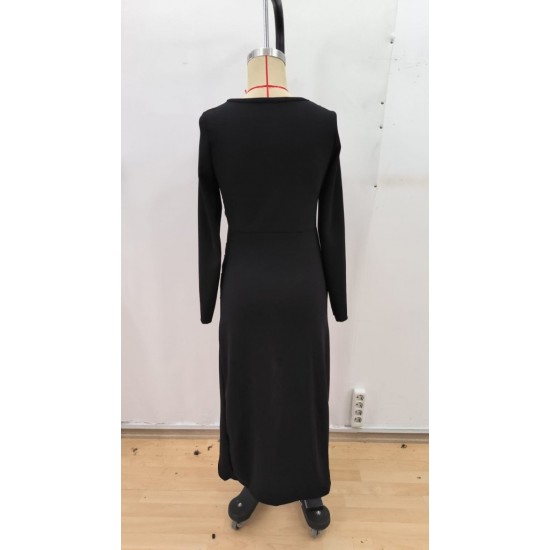 Kadın Uzun Kollu Kalp Yakalı Asimetrik Kesim Detaylı Ithal Krep Uzun Elbise , 28651 Kadın Uzun Kollu Kalp Yakalı Asimetrik Kesim Detaylı Ithal Krep Uzun Elbise , 28651