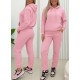 Kadın Uzun Kollu Kapşonlu Bağcıklı üç Iplik Bluz Ve Pantolon Ikili Takım , 28672