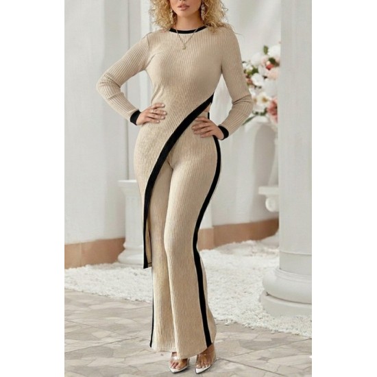 Kadın Uzun Kollu Bisiklet Yaka Asimetrik Kesim Bluz şardonlu Kaşkorse Bluz Ve Pantolon Ikili Takım , 28670 Kadın Uzun Kollu Bisiklet Yaka Asimetrik Kesim Bluz şardonlu Kaşkorse Bluz Ve Pantolon Ikili Takım , 28670