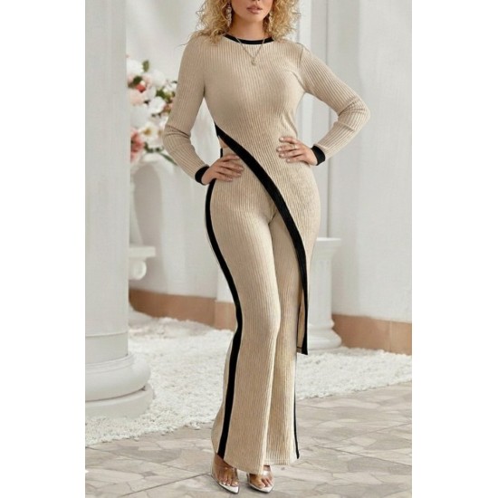 Kadın Uzun Kollu Bisiklet Yaka Asimetrik Kesim Bluz şardonlu Kaşkorse Bluz Ve Pantolon Ikili Takım , 28670 Kadın Uzun Kollu Bisiklet Yaka Asimetrik Kesim Bluz şardonlu Kaşkorse Bluz Ve Pantolon Ikili Takım , 28670