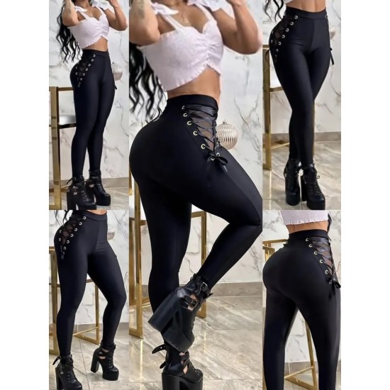 Kadın Yüksek Bel çapraz Bağcıklı Tül Detaylı Dalgıç Tayt , 28689 Kadın Yüksek Bel çapraz Bağcıklı Tül Detaylı Dalgıç Tayt , 28689