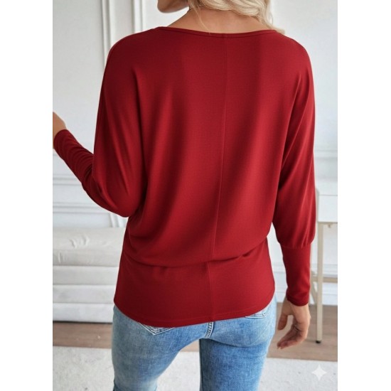 Kadın Uzun Kollu Yuvarlak Yaka Incili Viskon Bluz , 28685 Kadın Uzun Kollu Yuvarlak Yaka Incili Viskon Bluz , 28685