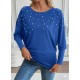 Kadın Uzun Kollu Yuvarlak Yaka Incili Viskon Bluz , 28684 Kadın Uzun Kollu Yuvarlak Yaka Incili Viskon Bluz , 28684