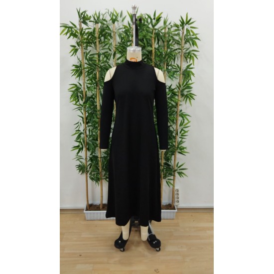 Kadın Balıkçı Yaka Omuzlardan Açık Uzun Kollu Janjan Krep Elbise , 28193 Kadın Balıkçı Yaka Omuzlardan Açık Uzun Kollu Janjan Krep Elbise , 28193