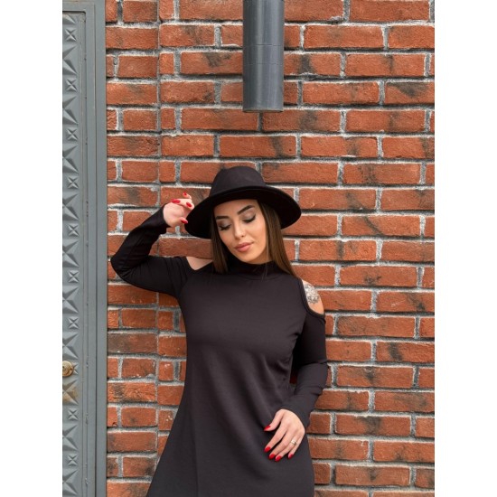 Kadın Balıkçı Yaka Omuzlardan Açık Uzun Kollu Janjan Krep Elbise , 28193 Kadın Balıkçı Yaka Omuzlardan Açık Uzun Kollu Janjan Krep Elbise , 28193