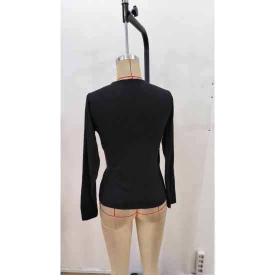 Kadın Uzun Kollu Kruvaze Yakalı Toka Detaylı Viskon Bluz , 28694 Kadın Uzun Kollu Kruvaze Yakalı Toka Detaylı Viskon Bluz , 28694