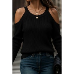 Kadın Uzun Kollu Omuzlardan Açık Askılı Yuvarlak Yaka Triko Bluz , 28729 Kadın Uzun Kollu Omuzlardan Açık Askılı Yuvarlak Yaka Triko Bluz , 28729