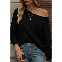 Kadın Uzun Kollu Tek Omuzu Açık Triko Bluz, 28728 Kadın Uzun Kollu Tek Omuzu Açık Triko Bluz, 28728