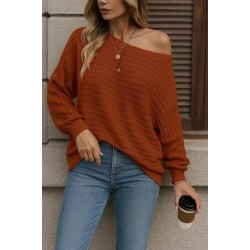 Kadın Uzun Kollu Tek Omuzu Açık Triko Bluz, 28727 Kadın Uzun Kollu Tek Omuzu Açık Triko Bluz, 28727