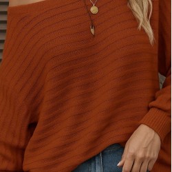 Kadın Uzun Kollu Tek Omuzu Açık Triko Bluz, 28727 Kadın Uzun Kollu Tek Omuzu Açık Triko Bluz, 28727