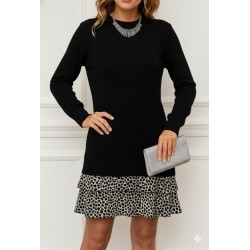 Kadın Uzun Kollu üst şardonlu Kaşkorse Alt Süprem Desenli Elbise, 28724 Kadın Uzun Kollu üst şardonlu Kaşkorse Alt Süprem Desenli Elbise, 28724