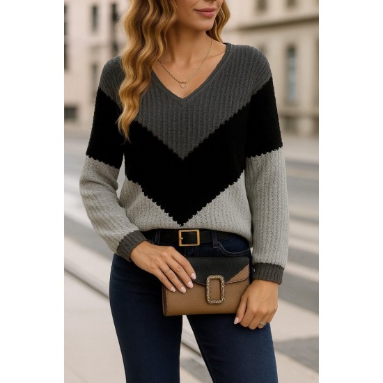 Kadın Uzun Kollu V Yakalı Triko Bluz , 28720 Kadın Uzun Kollu V Yakalı Triko Bluz , 28720