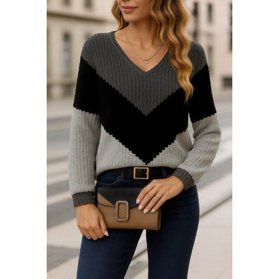 Kadın Uzun Kollu V Yakalı Triko Bluz , 28720 Kadın Uzun Kollu V Yakalı Triko Bluz , 28720