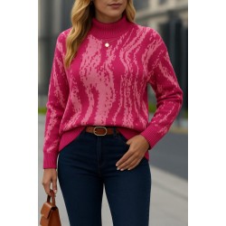 Kadın Uzun Kollu Balıkçı Yaka çok Renkli Triko Bluz , 28718 Kadın Uzun Kollu Balıkçı Yaka çok Renkli Triko Bluz , 28718