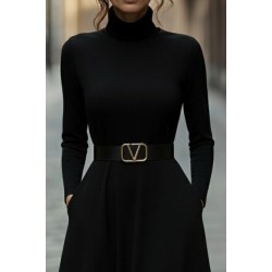 Kadın Uzun Kollu Balıkçı Yaka Uzun Akrilik Elbise , 28733 Kadın Uzun Kollu Balıkçı Yaka Uzun Akrilik Elbise , 28733