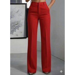 Kadın Yüksek Bel Cepli Ithal Krep Pantolon , 28743 Kadın Yüksek Bel Cepli Ithal Krep Pantolon , 28743