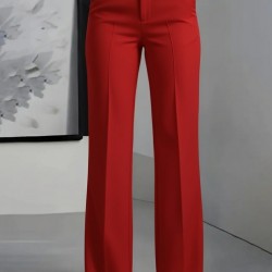 Kadın Yüksek Bel Cepli Ithal Krep Pantolon , 28743 Kadın Yüksek Bel Cepli Ithal Krep Pantolon , 28743