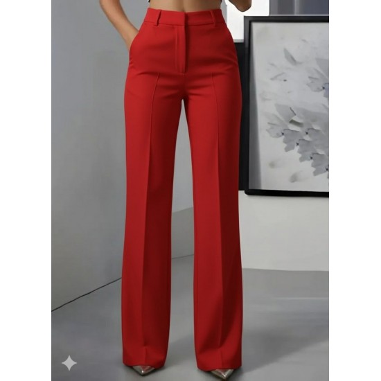 Kadın Yüksek Bel Cepli Ithal Krep Pantolon , 28743 Kadın Yüksek Bel Cepli Ithal Krep Pantolon , 28743