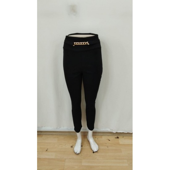 Kadın Yüksek Bel önden Zincir Detaylı Ithal Krep Pantolon , 28750 Kadın Yüksek Bel önden Zincir Detaylı Ithal Krep Pantolon , 28750