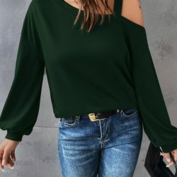 Kadın Uzun Kollu Tek Omuz Askı Detay Salaş Viskon Iki Iplik Bluz , 28755 Kadın Uzun Kollu Tek Omuz Askı Detay Salaş Viskon Iki Iplik Bluz , 28755