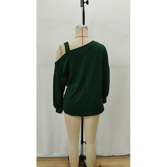 Kadın Uzun Kollu Tek Omuz Askı Detay Salaş Viskon Iki Iplik Bluz , 28755 Kadın Uzun Kollu Tek Omuz Askı Detay Salaş Viskon Iki Iplik Bluz , 28755