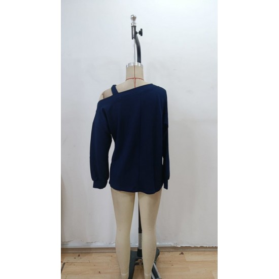 Kadın Uzun Kollu Tek Omuz Askı Detay Salaş Viskon Iki Iplik Bluz , 28754 Kadın Uzun Kollu Tek Omuz Askı Detay Salaş Viskon Iki Iplik Bluz , 28754