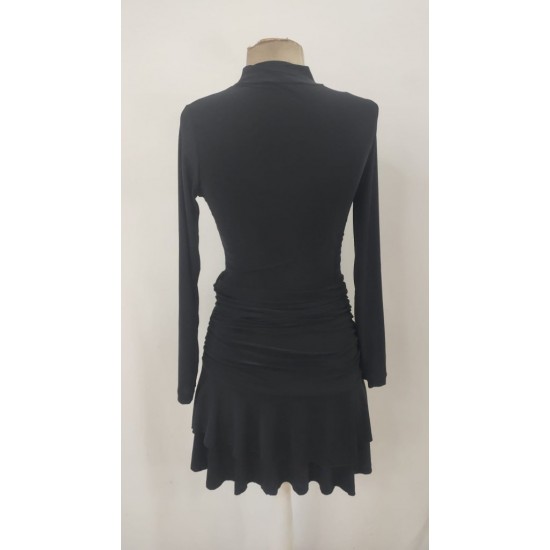 Kadın Uzun Kollu Balıkçı Yaka Mini Fırfırlı Sandy Elbise , 28484 Kadın Uzun Kollu Balıkçı Yaka Mini Fırfırlı Sandy Elbise , 28484