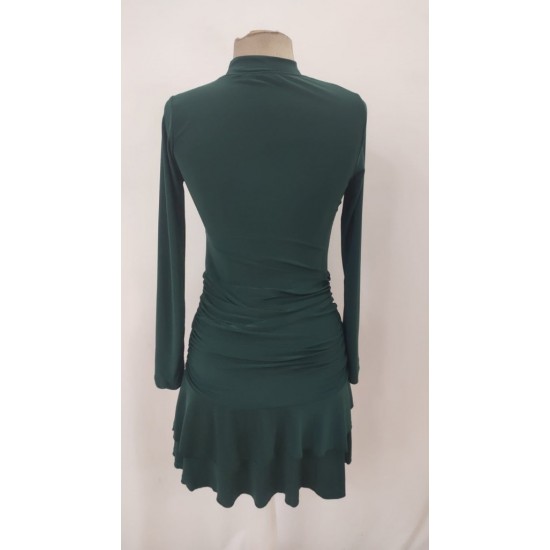 Kadın Uzun Kollu Balıkçı Yaka Mini Fırfırlı Sandy Elbise , 28482 Kadın Uzun Kollu Balıkçı Yaka Mini Fırfırlı Sandy Elbise , 28482