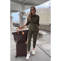 Kadın Uzun Kollu Balıkçı Yaka Belden Lastikli Modal Bluz Ve Pantolon Ikili Takım , 28277 Kadın Uzun Kollu Balıkçı Yaka Belden Lastikli Modal Bluz Ve Pantolon Ikili Takım , 28277