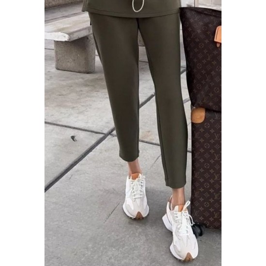 Kadın Uzun Kollu Balıkçı Yaka Belden Lastikli Modal Bluz Ve Pantolon Ikili Takım , 28277 Kadın Uzun Kollu Balıkçı Yaka Belden Lastikli Modal Bluz Ve Pantolon Ikili Takım , 28277