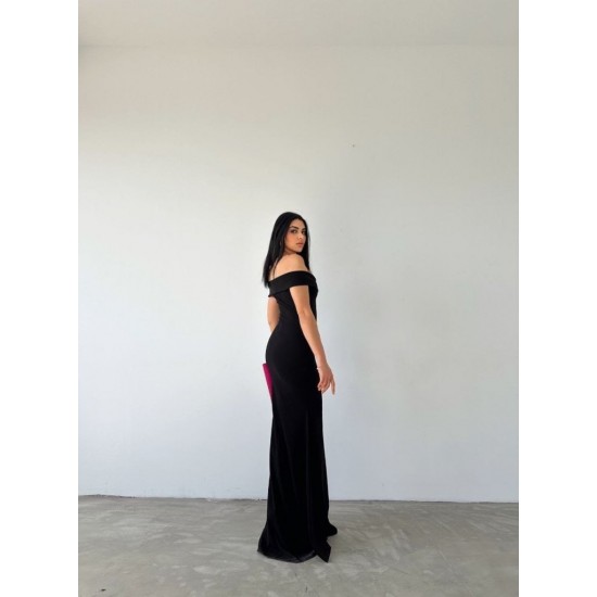 Kadın Madonna Yaka Ithal Krep Maksi Boy Elbise, 25763 Kadın Madonna Yaka Ithal Krep Maksi Boy Elbise, 25763