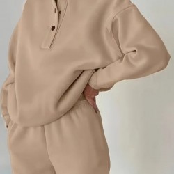 Kadın Uzun Kollu Balıkçı Dik Yakalı Düğmeli üç Iplik Bluz Ve Pantolon Ikili Takım , 28781 Kadın Uzun Kollu Balıkçı Dik Yakalı Düğmeli üç Iplik Bluz Ve Pantolon Ikili Takım , 28781