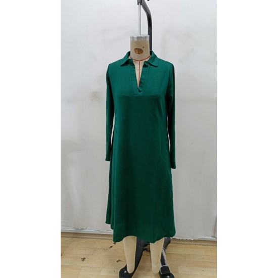 Kadın Uzun Kollu Yakalı Midi Viskon Iki Iplik Elbise, 28779 Kadın Uzun Kollu Yakalı Midi Viskon Iki Iplik Elbise, 28779