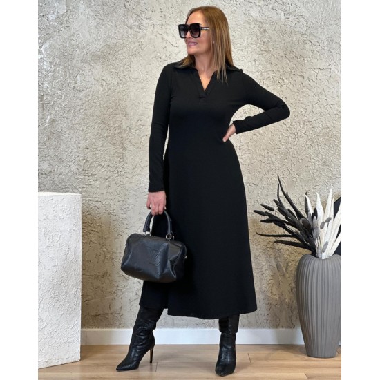 Kadın Uzun Kollu Yakalı Midi Viskon Iki Iplik Elbise, 28777 Kadın Uzun Kollu Yakalı Midi Viskon Iki Iplik Elbise, 28777