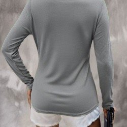 Kadın Uzun Kollu V Yakalı Kaşkorse Bluz, 28774 Kadın Uzun Kollu V Yakalı Kaşkorse Bluz, 28774