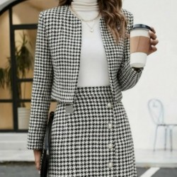 Kadın Uzun Kollu önü Açık Dokuma Ceket Ve Mini Etek Ikili Takım , 28760 Kadın Uzun Kollu önü Açık Dokuma Ceket Ve Mini Etek Ikili Takım , 28760