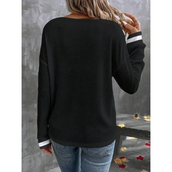 Kadın Uzun Kollu V Yakalı Waffle Bluz , 28386 Kadın Uzun Kollu V Yakalı Waffle Bluz , 28386